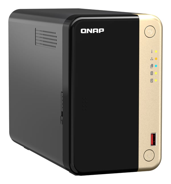 QNAP TS-264, NAS, Tower, Intel® Celeron®, N5095, 8 GB, 0 TB