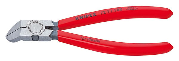 Knipex 72 11 160, Sivuleikkurit, Kromivanadiini-teräs, Muovi, Punainen, 160 mm, 156 g