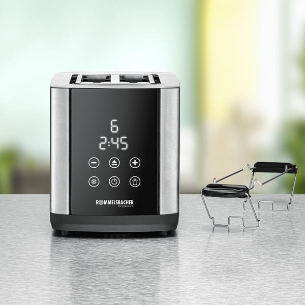 Rommelsbacher TO 850 leivänpaahdin 2 viipaleen 800 W ruostumaton teräs/musta