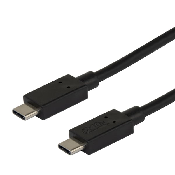 DELTACO - USB-kabel - USB-C (hane) till USB-C (hane) - USB 2.0 - 48 V - 5 A - 1 m - utökat effektområde (EPR), USB-strömförsörjning (240W), stöd fö...
