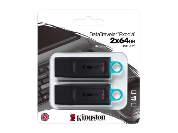 Kingston | DataTraveler Exodia - USB flashdrive - 64 GB - USB 3.2 Gen 1