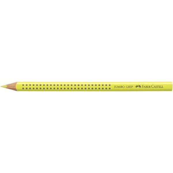 Värikynä, Faber-Castell Grip, JUMBO, vaaleankeltainen, kolmionmuotoinen - (12 kpl)