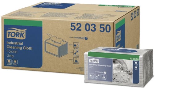 Aftørringsklud Tork Industri w8 grå toppak 8x55ark/kar - (440 ark pr. karton)