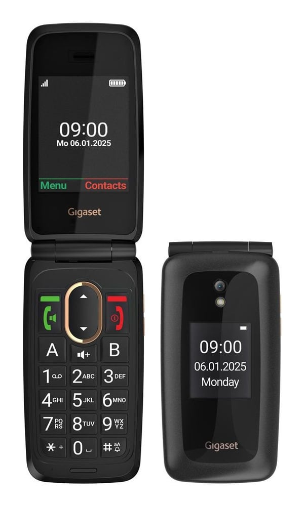 Gigaset GL795, Perusmalli, Yksittäinen SIM, 7,11 cm (2.8"), 2 MP, 1400 mAh, musta