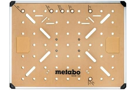 Metabo MWB 100, Beige, Metallic, Tre, rektangulær form, 4 ben, H-ben, 710 mm