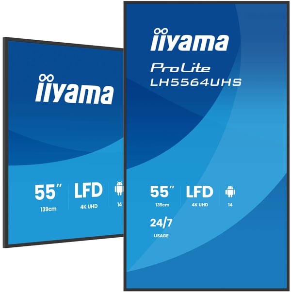 iiyama ProLite LH5564UHS-B1AG infoskjerm 55" 4K 60 Hz VA, svart