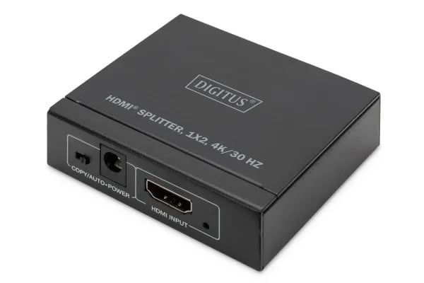 Digitus DS-45340, HDMI, 2x HDMI, 1.4b, 3840 x 2160 pikseliä, Musta, Metalli