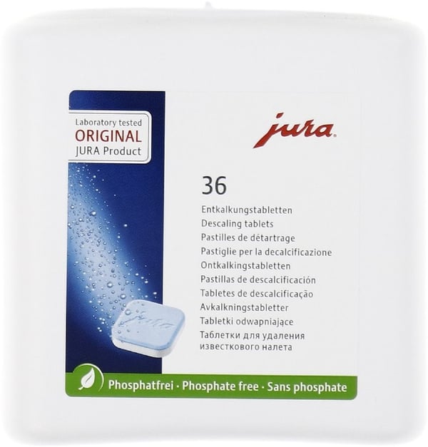 Jura 70751 Avkalkingstabletter til espressomaskiner og kaffemaskiner - 36 stk. Jura 70751 Avkalkingstabletter til espressomaskiner og kaffemaskiner - 36 stk.