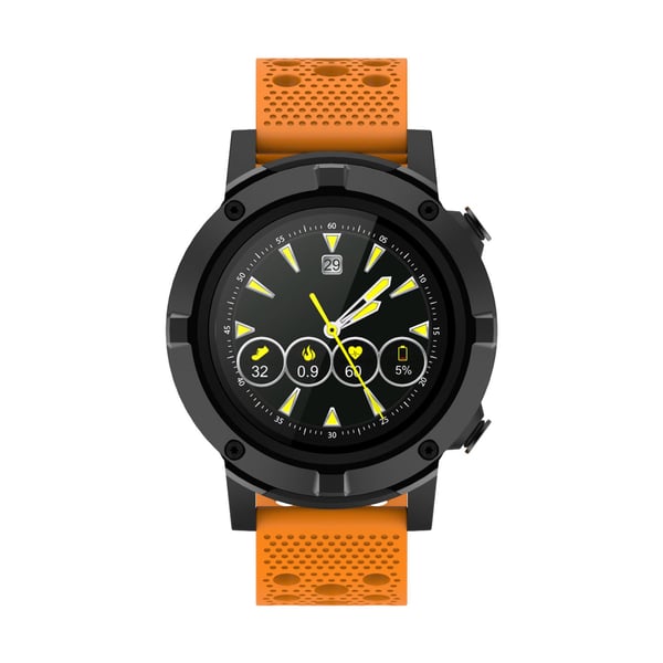 DENVER SW-660 - Svart - smart klocka med band - orange - display 1.3" - Bluetooth