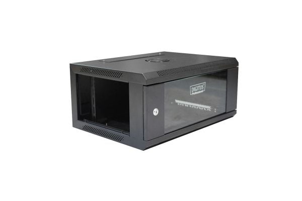 DIGITUS Professional DN-W19 04U/450/B - Skap - veggmonterbar - svart, RAL 9004 - 4U - 19"