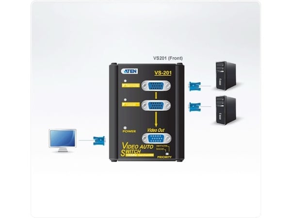 VS 201 - Skjerm-switch - 2 x VGA - stasjonær