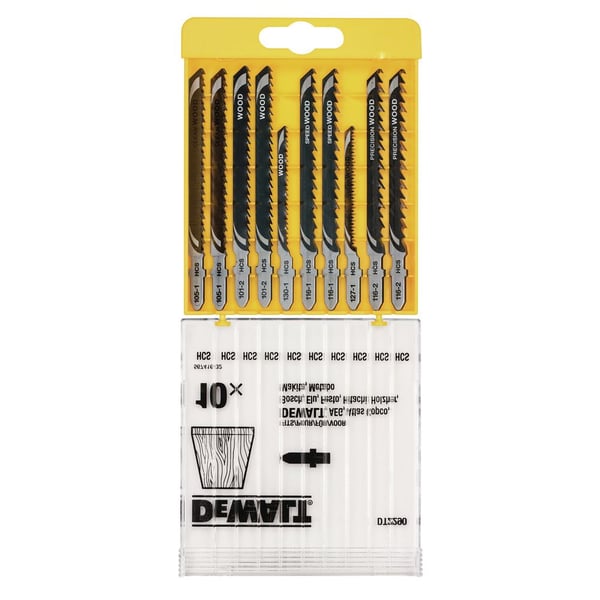 DeWALT DT2290-QZ, Kuviosahanterä, Metalli, Puu, HSS-teräs, Musta, Harmaa, 10 kpl