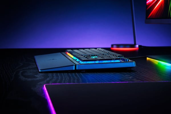 Razer Ornata V3 - Tangentbord - låg profil - bakgrundsbelyst - USB - QWERTY - amerikansk