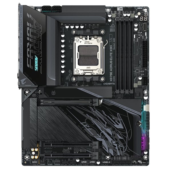 AORUS - Moderkort - Socket AM5 - USB 3.2 Gen 1 - inbyggda grafiken (CPU krävs) - HD-ljud (8 kanaler)