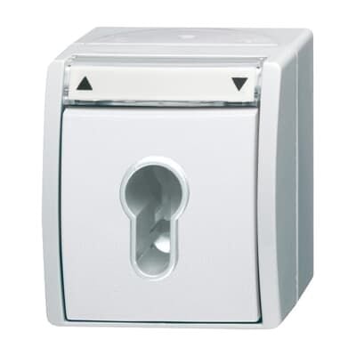 ABB 2712 SLW-54, Kontrollelement, Vit, Termoplast, IP44, 74 mm, 55 mm