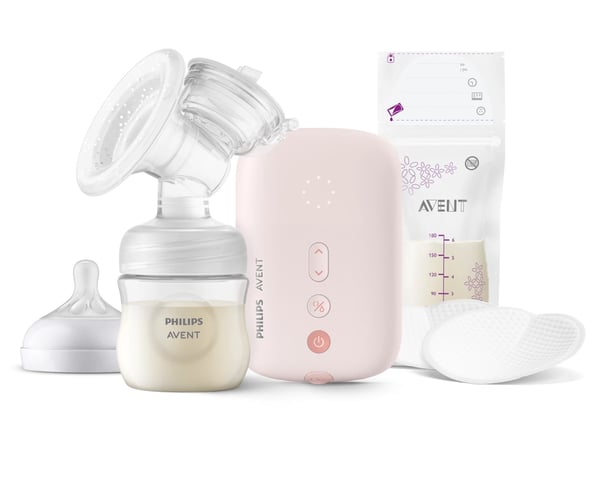 Philips AVENT SCF395/31 Dobbel elektrisk brystpumpe, Elektronisk, Rosa