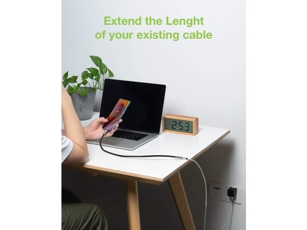 Techly ICOC MUSB322-CMF-010, 1 m, USB C, USB C, USB 3.2 Gen 2 (3.1 Gen 2), 10000 Mbit/s, Svart, Grå