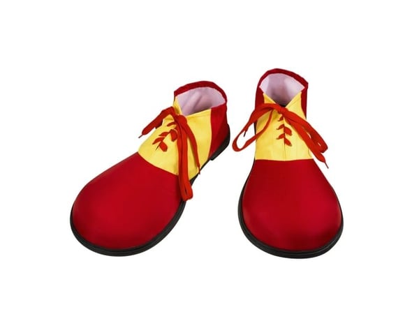 Boland 8712026555090, Fancy dress shoes, Adult, Any gender, Polyester, Polyethylene, Polyvinyl chloride (PVC), Red, Yellow, 240 mm