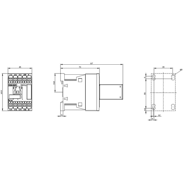 Siemens 3RT2016-2EP01, 70 mm, 52 mm, 127 mm, 78 mm, 272 g, 1 kpl