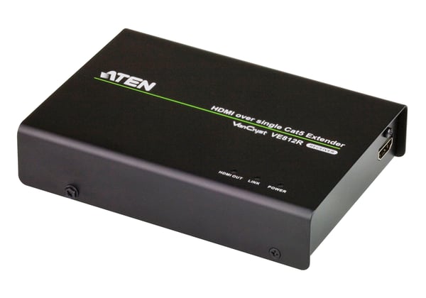 ATEN VE812R HDMI Over Single Cat 5 Receiver - Video/lyd-forlenger - mottaker - HDMI - over CAT 5 - opp til 100 m