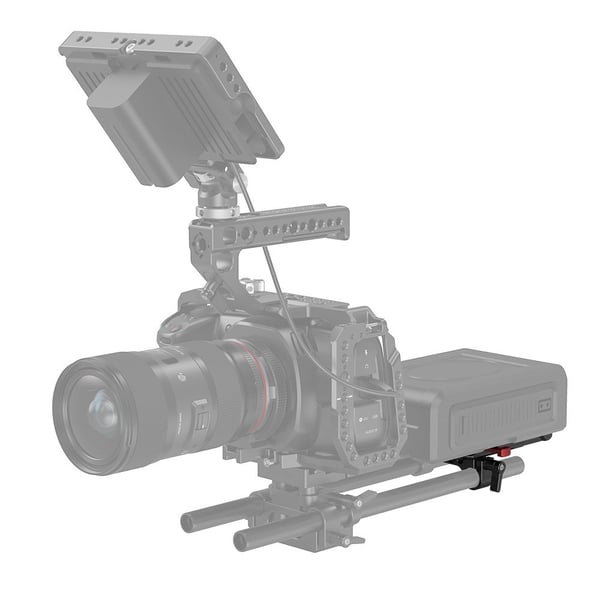 SmallRig 3016, Akkulevy, musta, Punainen, Alumiini, 1/4-20, 3/8-16", M4, Kiina