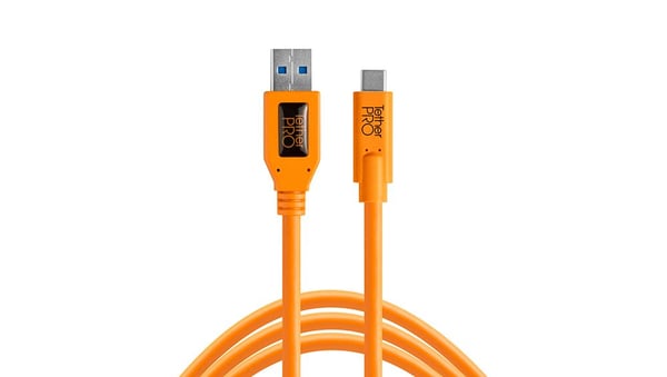 Tether Tools TetherPro - USB-kabel - USB typ A (hane) till USB-C (hane) - USB 3.0 - 4.6 m - högsynligt orange