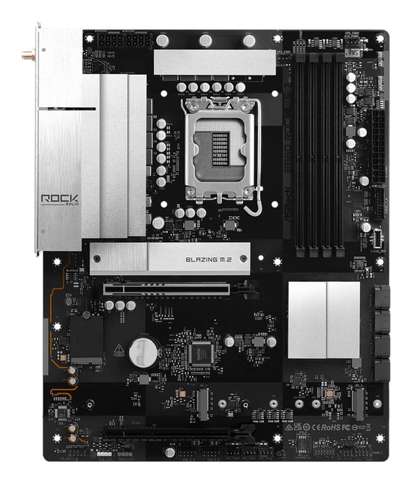 ASRock B860 Rock WiFi 7 -emolevy, B860-piirisarja, LGA1851, ATX, DDR5