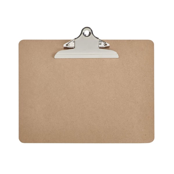 MAUL utklippstavle MAULklassisk, hardboard tre, DIN A4 landskap, nostalgisk klips på langsiden, stålklemme, - 1 stk (2392670)