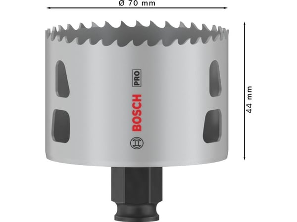 Bosch PRO Multi Material PC Plus, enkelt, bor, gips, metall, ikke-jernholdig metall, plast, mykt treverk, svart, grå, koboltlegert høyhastighetsstå...