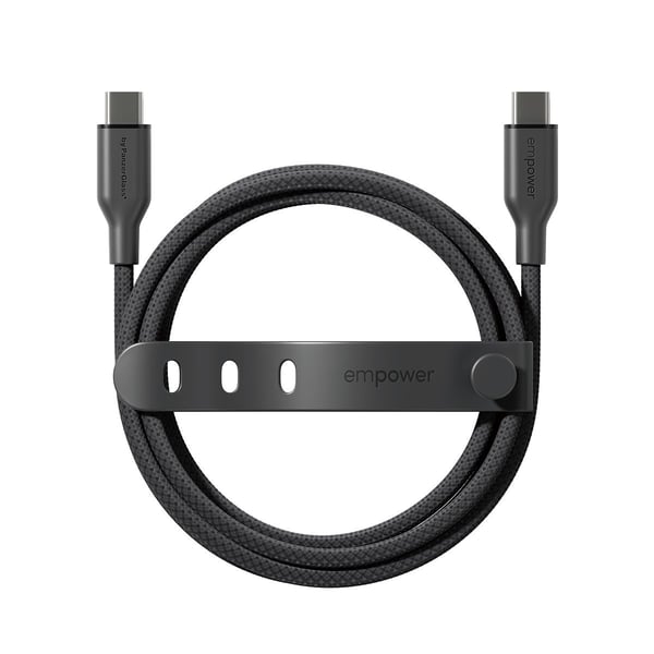 empower by PanzerGlass Racing 60W USB-C to USB-C Kabel | USB 2.0 | 2M | Weltall Schwarz