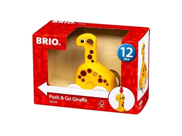 BRIO 30229 Push &amp; Go kirahvi (Push &amp; Go Giraffe)