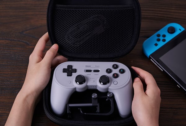 8Bitdo Pro 2, Gamepad, Nintendo Switch, Nintendo Switch Lite, PC, iOS, Analog/digital, Ledning & Trådløs, Bluetooth/USB, USB Type-C