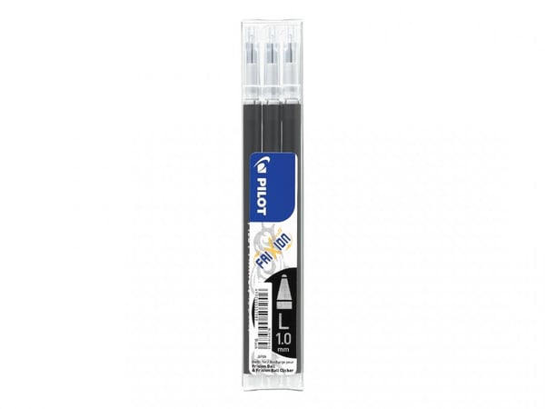 Refill Pilot FriXion Ball 1.0 mm sort - (3 stk.)