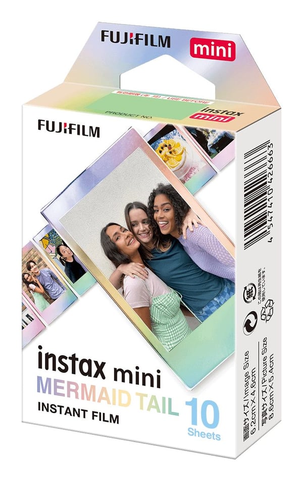 Fujifilm Instax Mini Mermaid Tail - Hurtigvirkende fargefilm - instax mini - ISO 800 - 10 eksponeringer