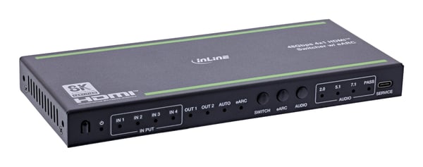 InLine 57885A, HDMI, Metall, Svart, 8 kV, 4 kV, Dolby Vision, High Dynamic Range 10 (HDR10), High Dynamic Range 10+ (HDR10 Plus), Hybrid Log-Gamma...