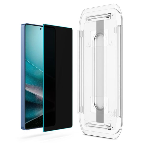 Spigen GLAS.tR EZ Fit HD Privacy, Samsung, Galaxy S25 Ultra (2025), Støvresistent, Ripebestandig, Sort, 2 stykker