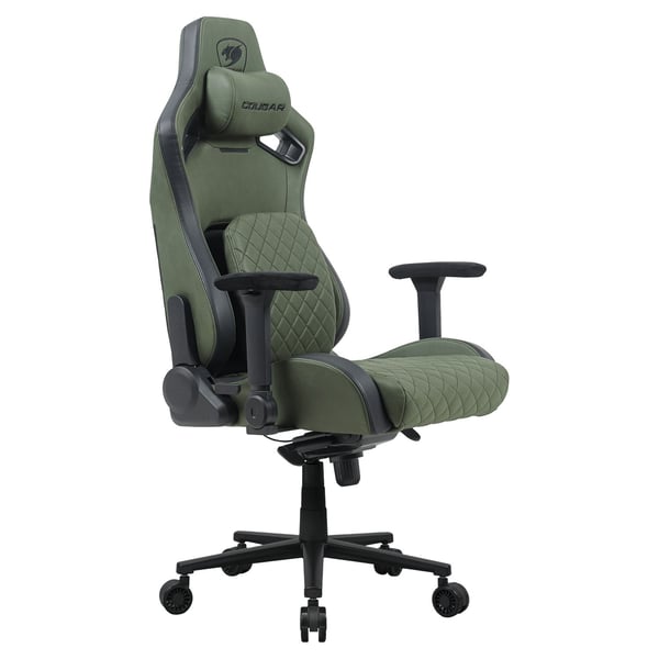 COUGAR DEFENSOR S ARMY GREEN F, Universal gamingstol, 150 kg, Polstret sete, Polstret ryggstøtte, Svart, Svart