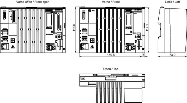 Siemens 6ES7677-2DB42-0GM0, IP20, 19,2, 28,8 V, 117 mm, 1,03 kg, 189 mm, 144 mm