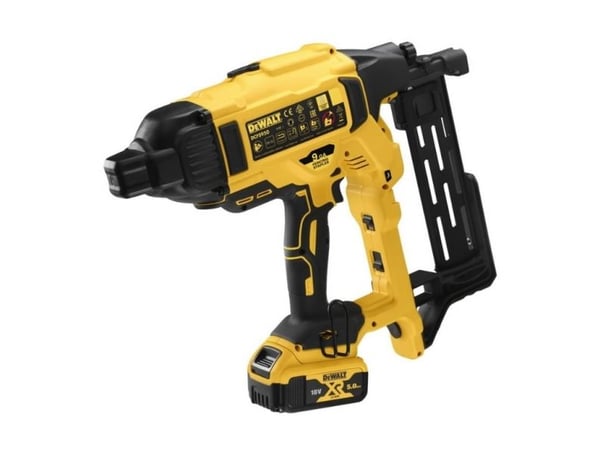 DeWALT DCFS950P2-QW, Häftpistol, Vinklat magasin, Svart, Gul, Batteri, 5 Ah, 18 V