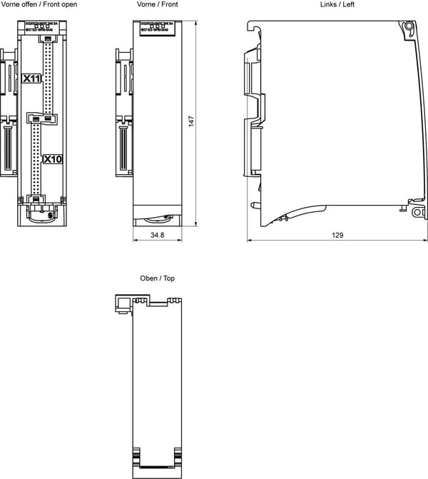 Siemens 6ES75231BP500AA0 6ES7523-1BP50-0AA0 PLC-digitaalinen tulo-/lähtömoduuli, 19,2–28,8 V, CE, RoHS, REACH, 147 mm, 151 mm, 152 mm, 50 mm