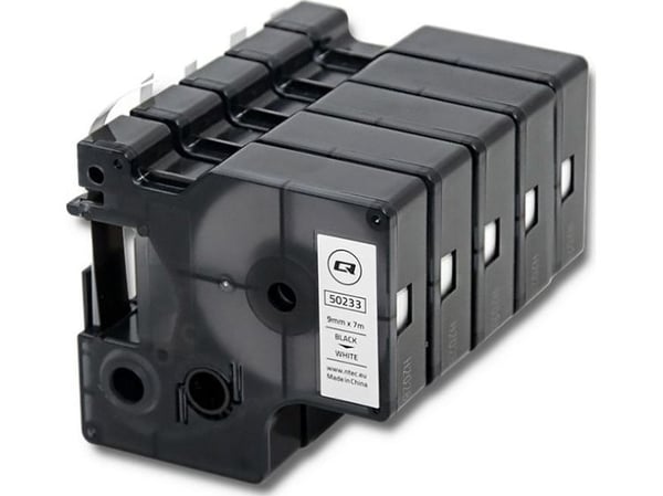 Qoltec - Valkoinen - Rulla (0,9 cm x 7 m) 5 kasetti(t) tarranauhaa - DYMO LabelMANAGER 150, 200, 300, 350, 400, 450, PC; LabelPOINT - tarranauhat
