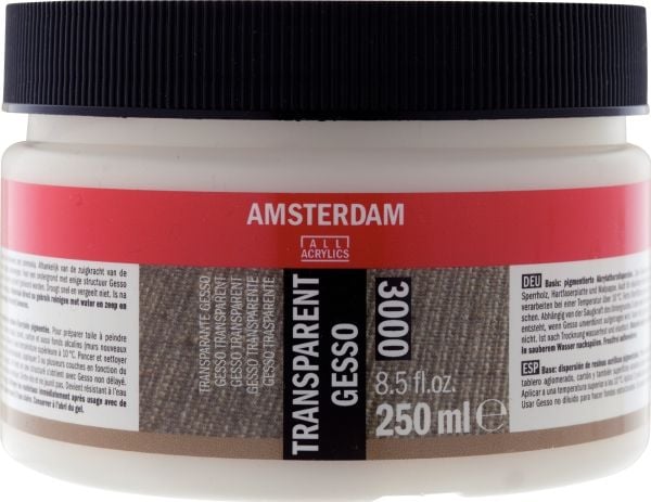 Artequipment Amsterdam Läpinäkyvä gesso 3000 purkki