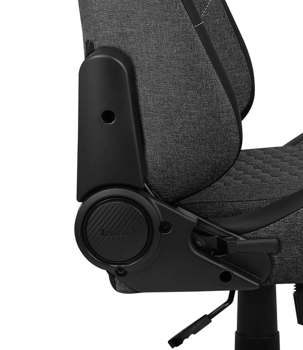 AeroCool CROWN AeroWeave ASH gamingstol, svart