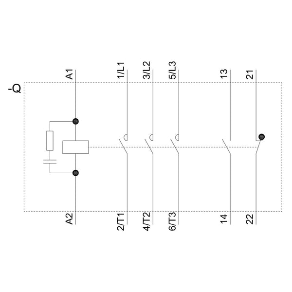 Siemens 3RT2023-2EC20 teho-ohjain, 3 sulkevaa kosketinta, 690 V/AC, 1 kpl, 102 mm, 106 mm, 109 mm, 55 mm, 470 g, 1 kpl