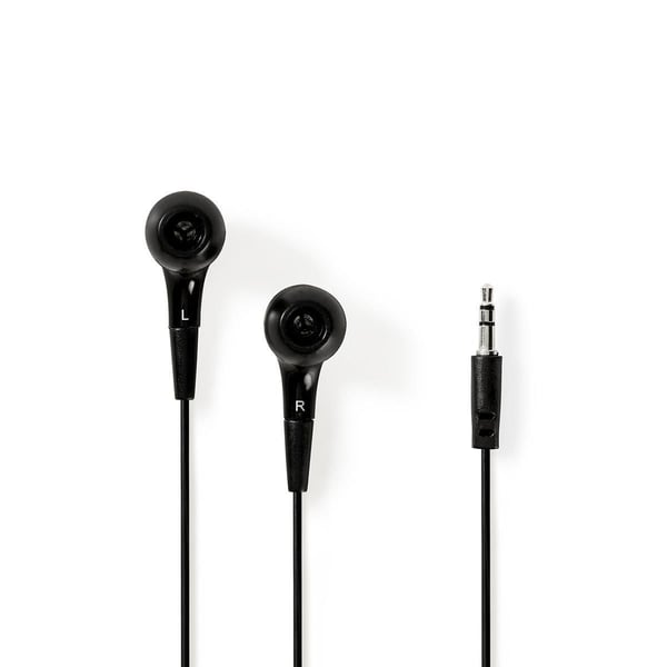 Nedis HPWD1001BK, Langallinen, Musiikki, 20 - 20000 Hz, 13 g, Kuulokkeet, Musta, Hopea