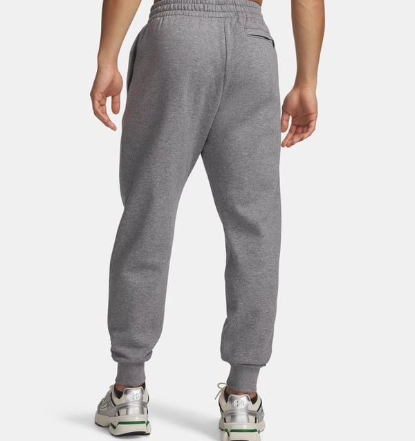 Under Armour UA Rival Fleece, Treningsbukser, Hankjønn, Grå, Voksen, Light Heather / White, Monokromatisk