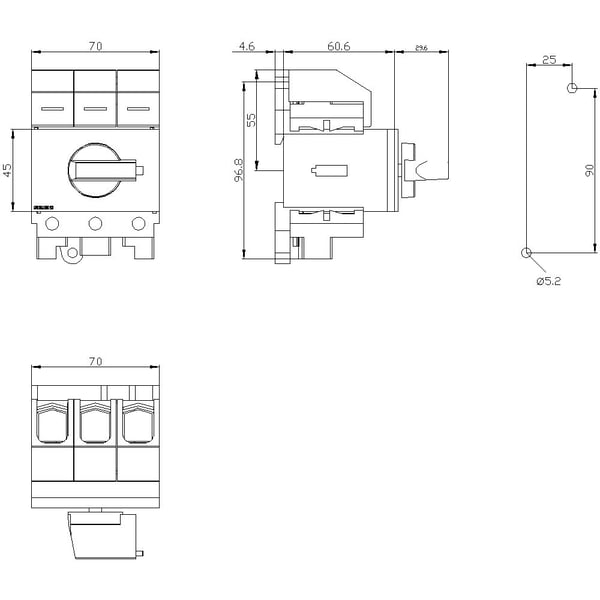 Lastdelningskontakt Siemens 3LD52000TK13