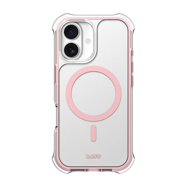 LAUT AERO PROTECT, Suojus, Apple, iPhone 17, 16 cm (6.3"), Vaaleanpunainen, Läpinäkyvä