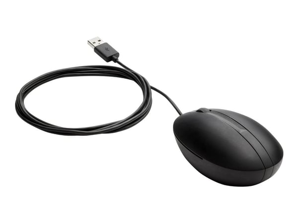 HP Wired Desktop 320M -hiiri, Molempikätinen, Optinen, USB A-tyyppi, 1000 DPI, Musta