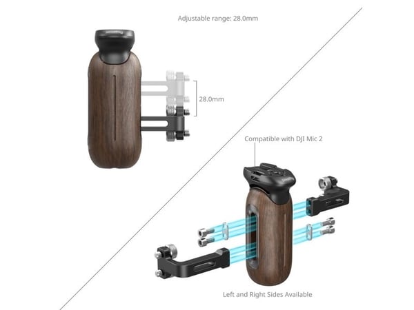 SmallRig 5237, Håndgreb til digitalt kamera, Universel, Sort, Træ, Aluminium, Træ, 86 mm, 62,5 mm